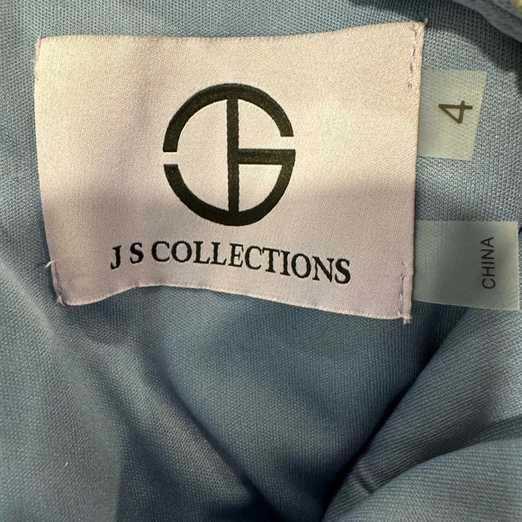 JS Collections Women's Meadow Cocktail Dress color denim bark Sz : 4 - Picture 13 of 14